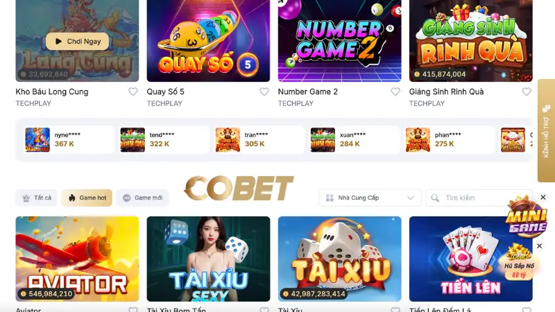 COBET - Sảnh cá cược trực tuyến uy tín hấp dẫn