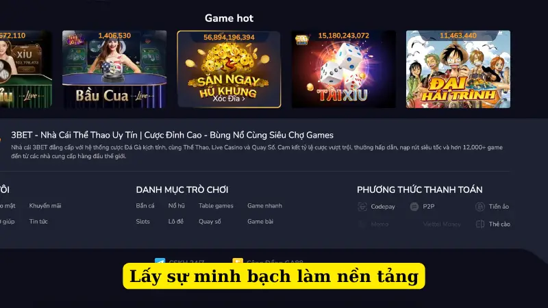 Lấy sự minh bạch làm nền tảng